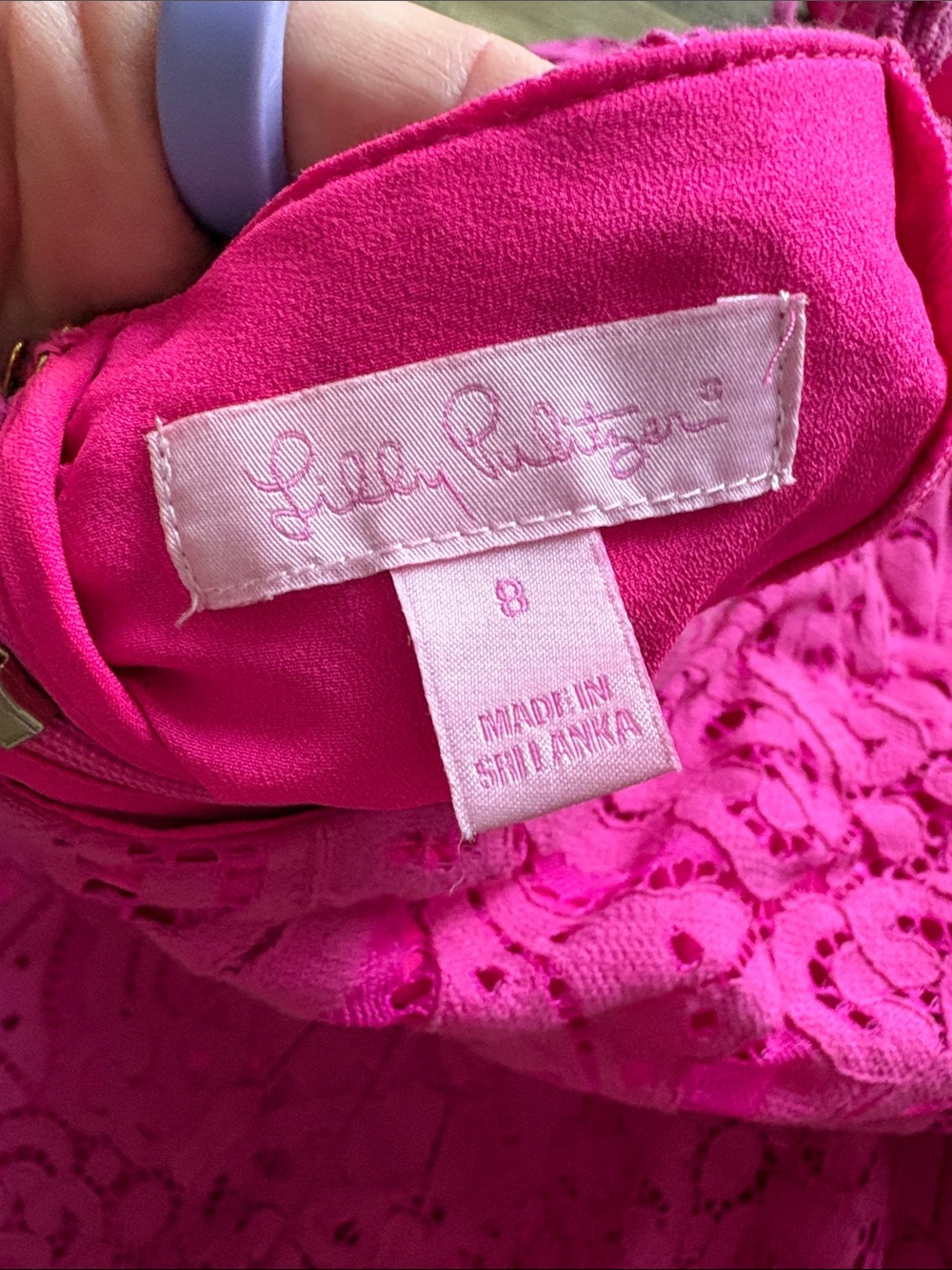 Lilly Pulitzer Hot Pink Eyelet Romper - Picture 3 of 4